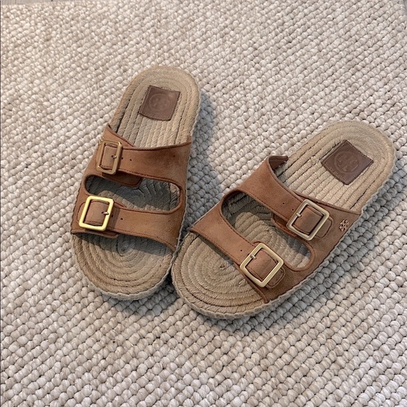 Tory Burch Selby Espadrille Slide Sandals - Picture 1 of 7